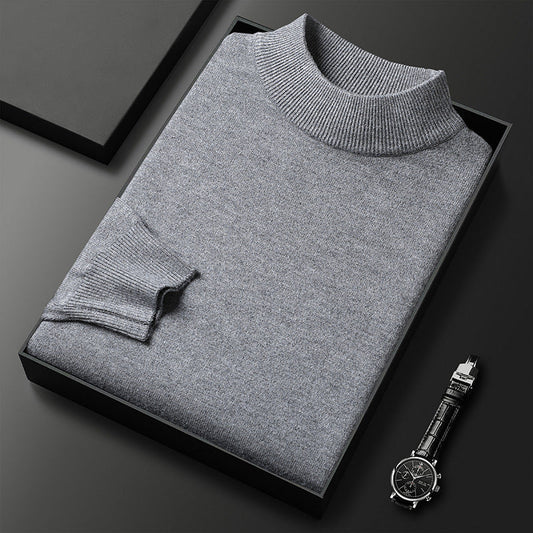 Ryan Men's Winter Sweater – Warm Knit with Mid-High Collar and Elegant Style