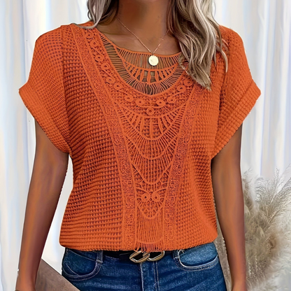 Helene Women's Lace Fitted Top