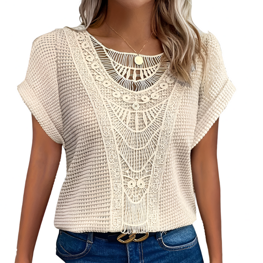 Helene Women's Lace Fitted Top