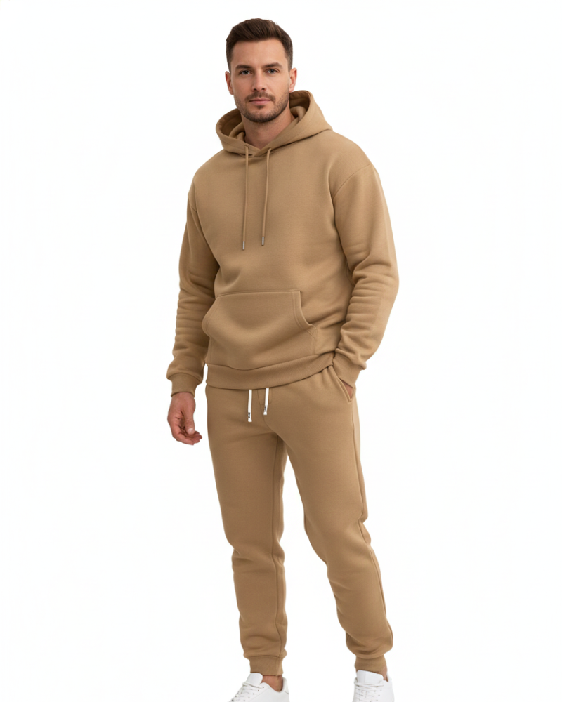 Henry Men's Sports Set – Breathable Polyester Hoodie and Joggers in Regular Fit