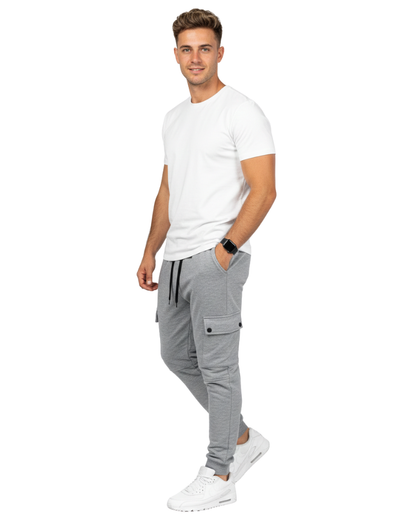 Luciano Men's Cargo Joggers – Comfortable Sweatpants with Side Pockets