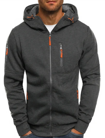 Ealdred Men's Zip-Up Hoodie – Premium Cotton with Comfortable Modern Fit