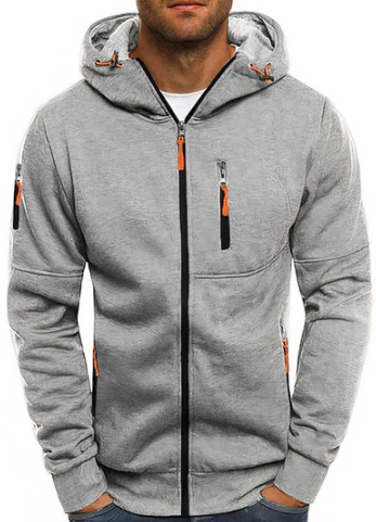 Ealdred Men's Zip-Up Hoodie – Premium Cotton with Comfortable Modern Fit