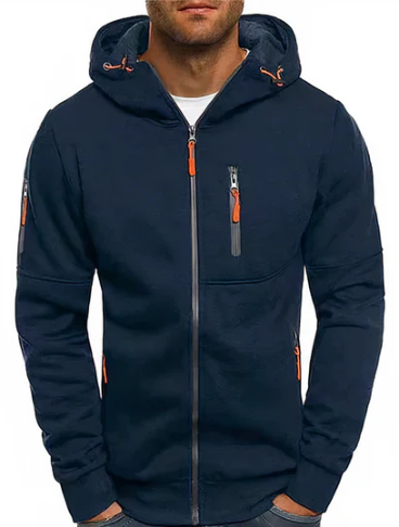 Ealdred Men's Zip-Up Hoodie – Premium Cotton with Comfortable Modern Fit