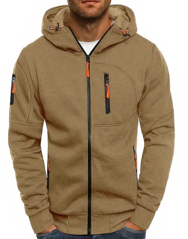 Ealdred Men's Zip-Up Hoodie – Premium Cotton with Comfortable Modern Fit