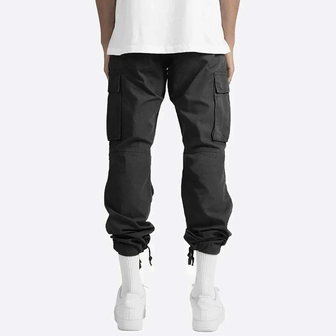 James Men's Cargo Pants – Robust Outdoor Design with Pockets and Elastic Waist