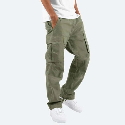James Men's Cargo Pants – Robust Outdoor Design with Pockets and Elastic Waist