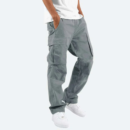 James Men's Cargo Pants – Robust Outdoor Design with Pockets and Elastic Waist