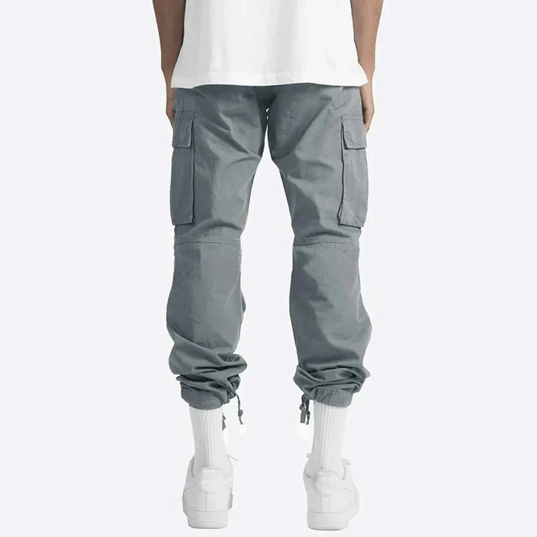 James Men's Cargo Pants – Robust Outdoor Design with Pockets and Elastic Waist
