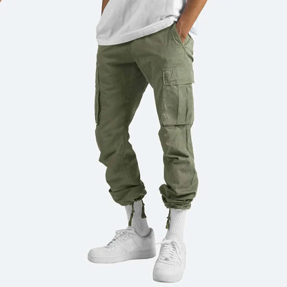 James Men's Cargo Pants – Robust Outdoor Design with Pockets and Elastic Waist