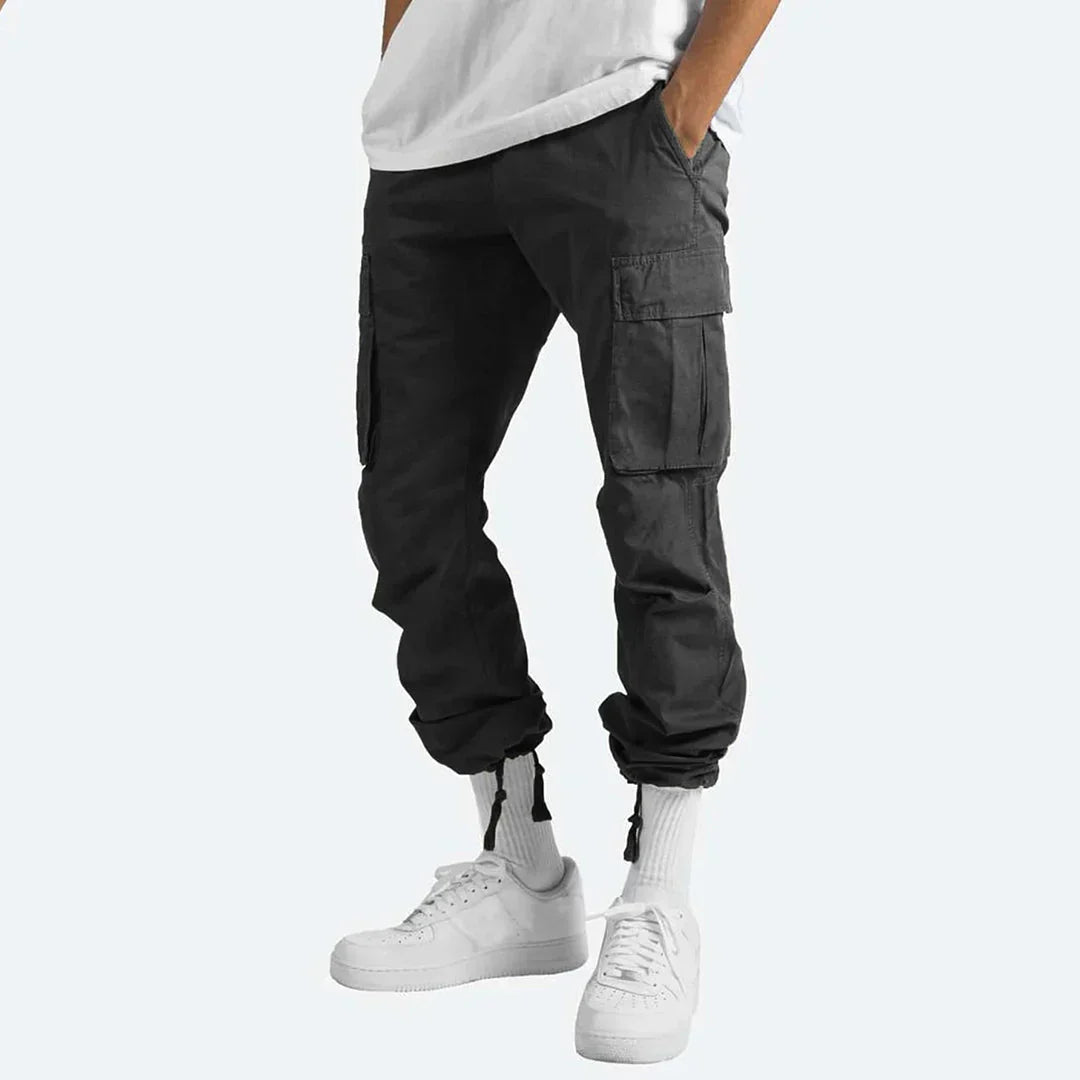 James Men's Cargo Pants – Robust Outdoor Design with Pockets and Elastic Waist
