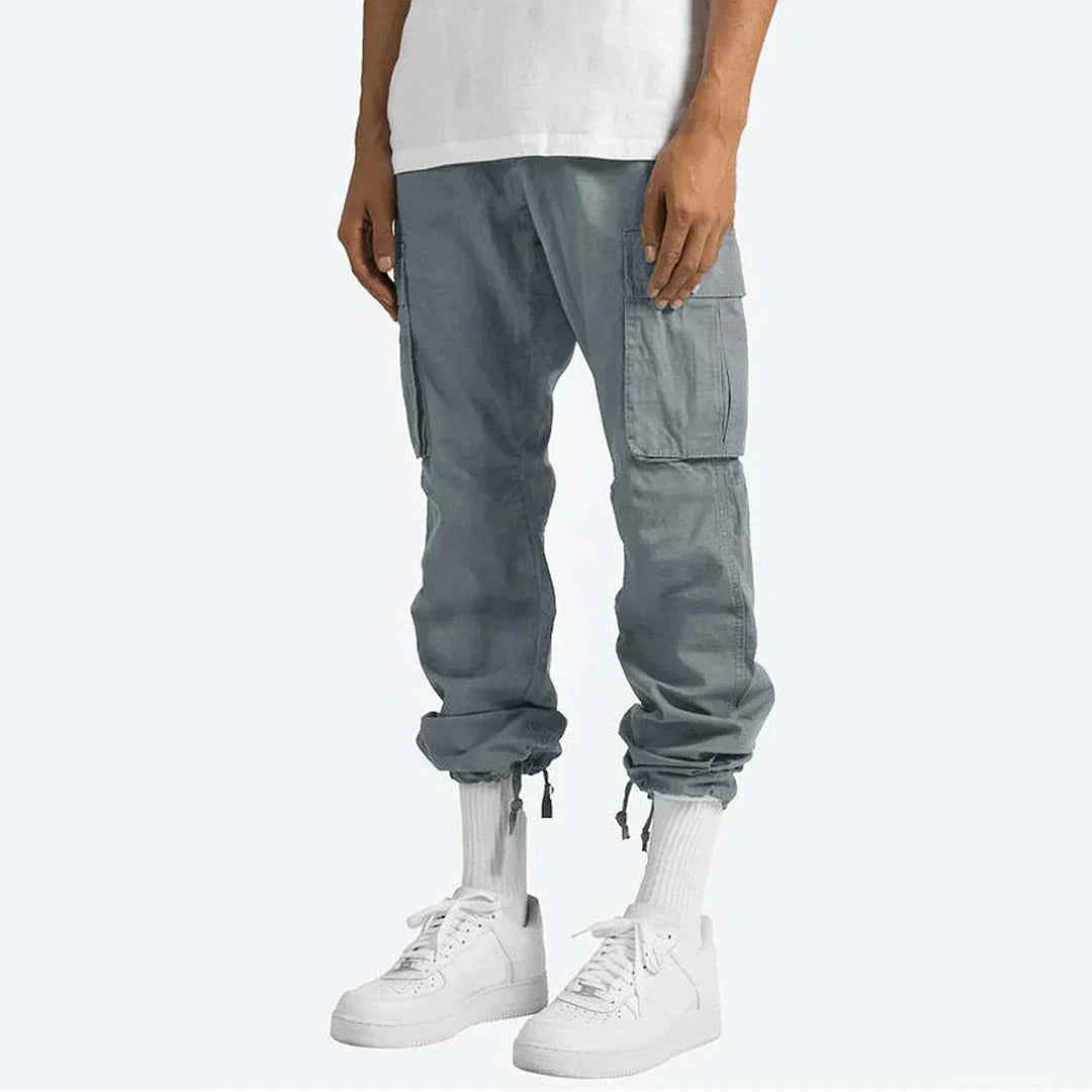 James Men's Cargo Pants – Robust Outdoor Design with Pockets and Elastic Waist