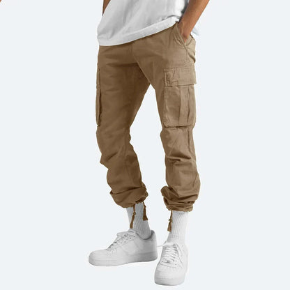 James Men's Cargo Pants – Robust Outdoor Design with Pockets and Elastic Waist