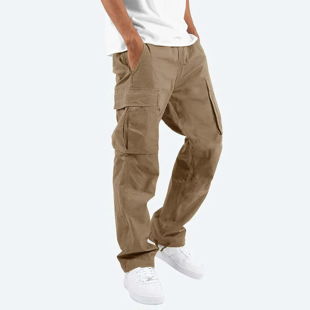 James Men's Cargo Pants – Robust Outdoor Design with Pockets and Elastic Waist