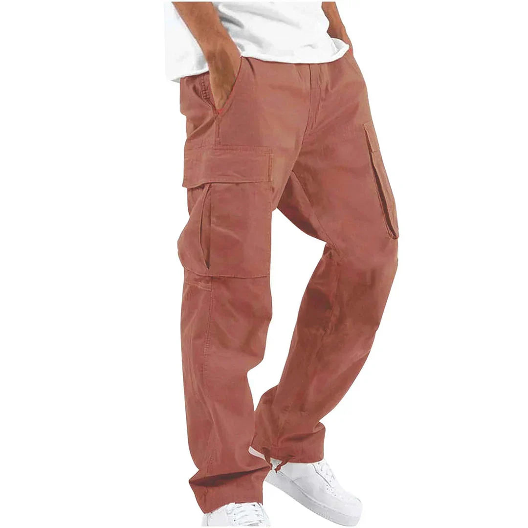James Men's Cargo Pants – Robust Outdoor Design with Pockets and Elastic Waist