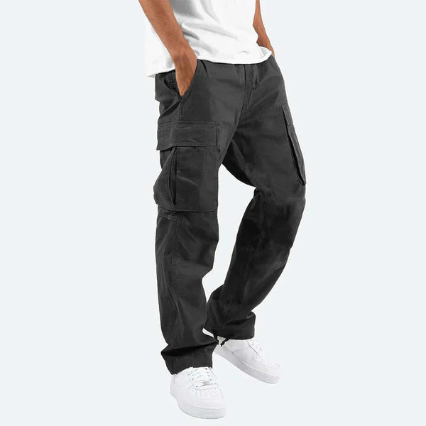 James Men's Cargo Pants – Robust Outdoor Design with Pockets and Elastic Waist