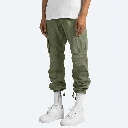 James Men's Cargo Pants – Robust Outdoor Design with Pockets and Elastic Waist