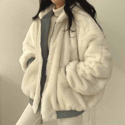 Women's Padded Puffer Bomber Jacket — Black