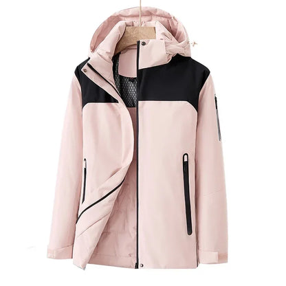 Women's Waterproof Fleece-Lined Winter Coat — Pink