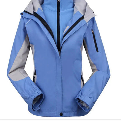 Women's Waterproof Windbreaker Jacket — Blue