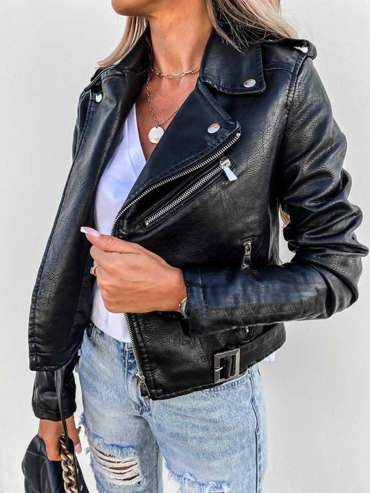 Maxine Women's Classic Leather Jacket
