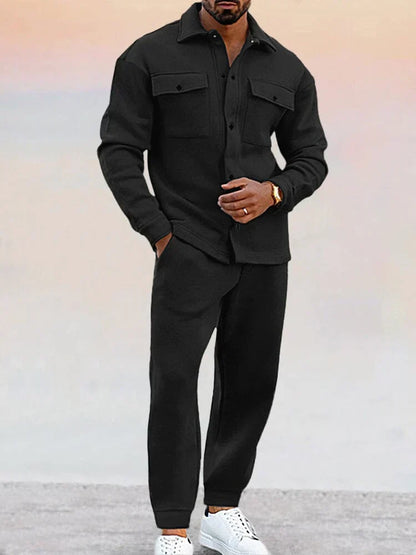 James Men's Classic Suit Set – Fitted Blazer and Matching Pants for Business or Formal Events