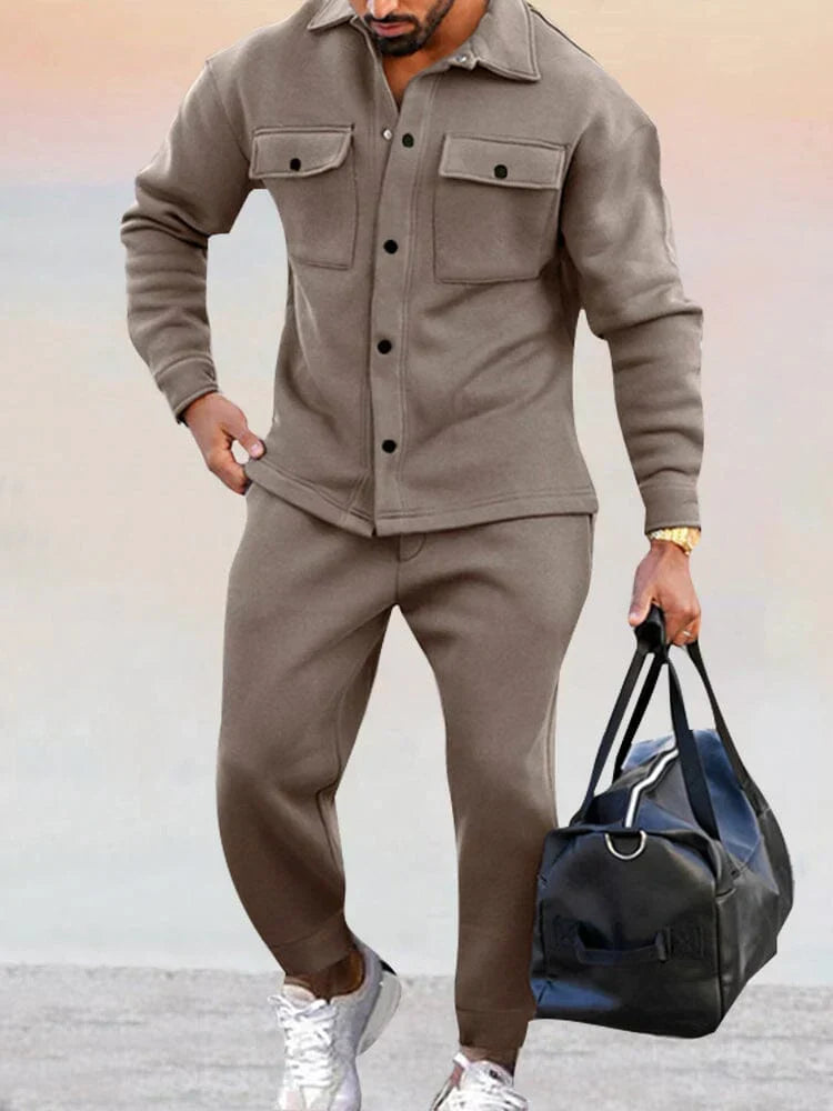 James Men's Classic Suit Set – Fitted Blazer and Matching Pants for Business or Formal Events