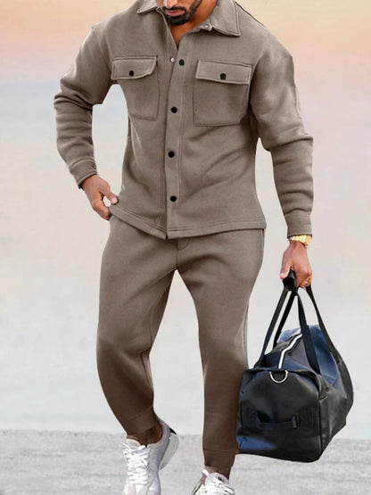 James Men's Classic Suit Set – Fitted Blazer and Matching Pants for Business or Formal Events