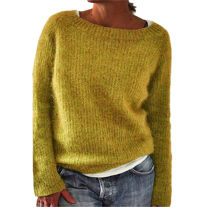 Women's Soft Knit Wide Neck Sweater — Black