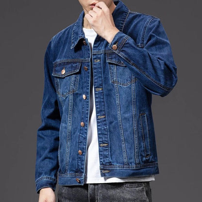 Miguel Men's Denim Jacket – Classic Blue, Durable & Timeless Style