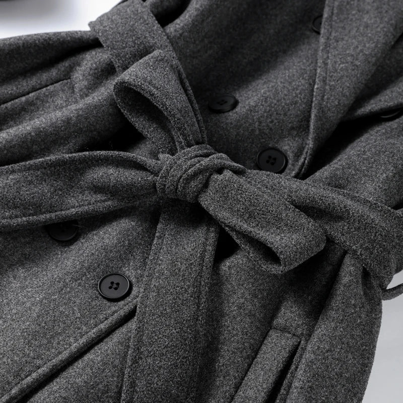 Women's Wool Longline Trench Coat