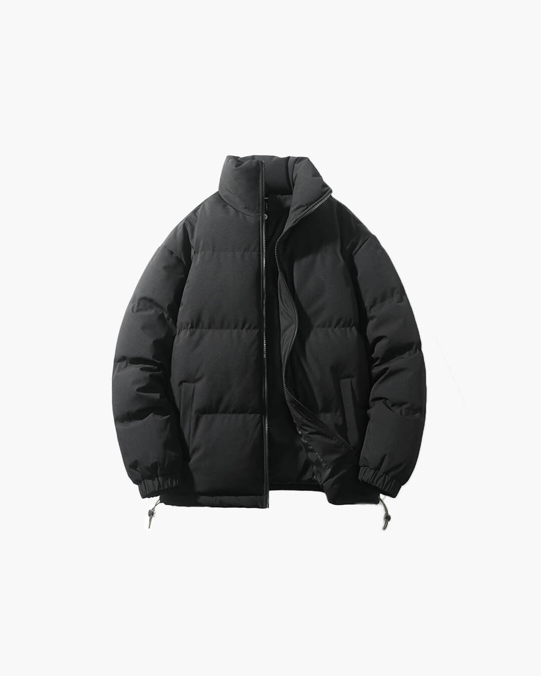 Women's Funnel Neck Weatherproof Puffer Jacket — Black