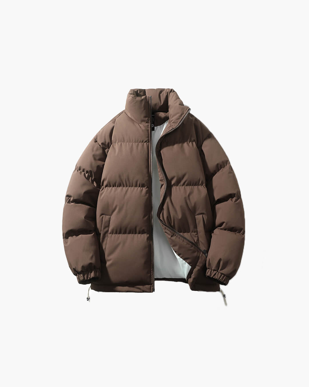 Women's Funnel Neck Weatherproof Puffer Jacket — Black