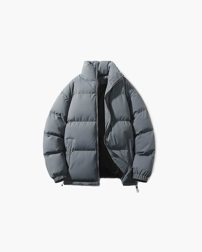 Women's Funnel Neck Weatherproof Puffer Jacket — Coffee Brown