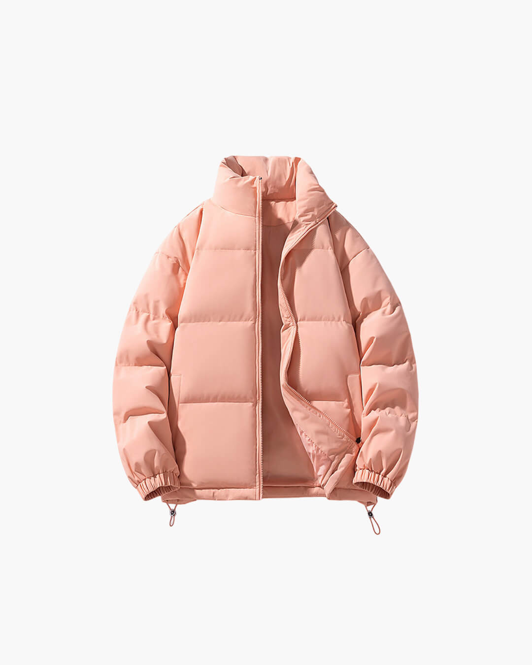 Women's Funnel Neck Weatherproof Puffer Jacket — Coffee Brown