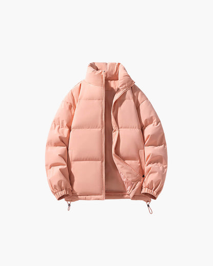 Women's Funnel Neck Weatherproof Puffer Jacket — Coffee Brown