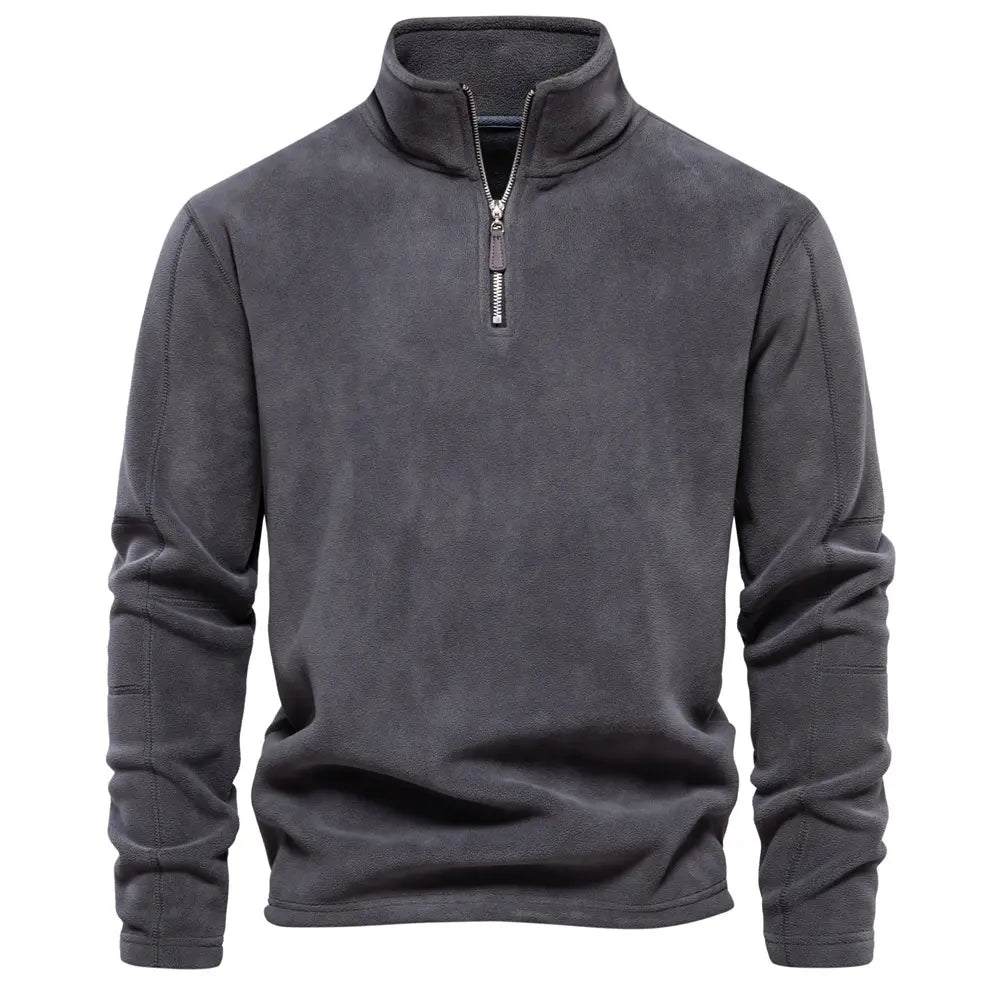 James Men's Zip-Up Wool Sweater – Warm Comfortable Elegant with Soft Lining