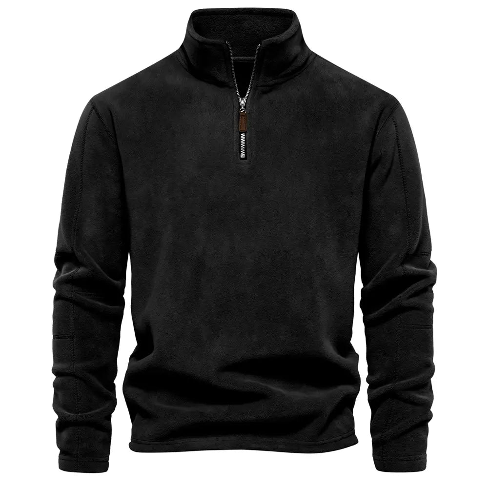James Men's Zip-Up Wool Sweater – Warm Comfortable Elegant with Soft Lining