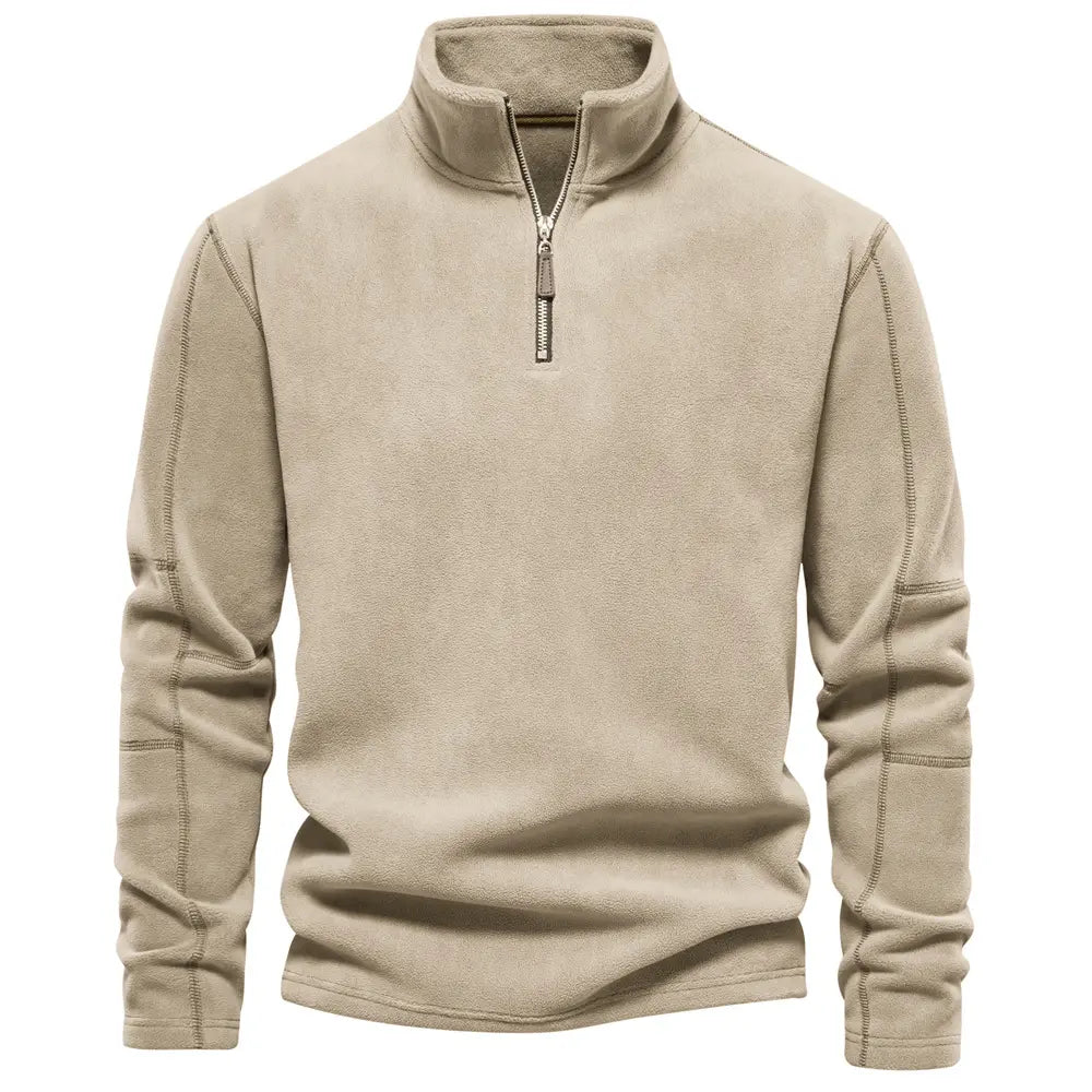 James Men's Zip-Up Wool Sweater – Warm Comfortable Elegant with Soft Lining