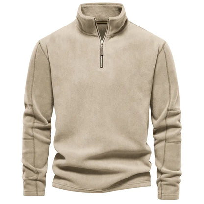 James Men's Zip-Up Wool Sweater – Warm Comfortable Elegant with Soft Lining