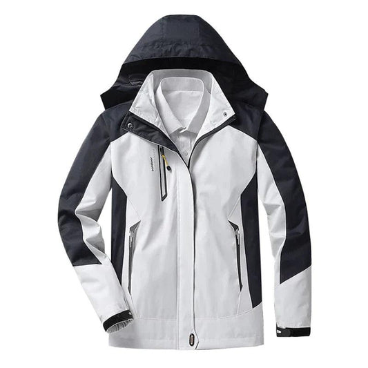 Women's Waterproof Hooded Outdoor Jacket — Beige