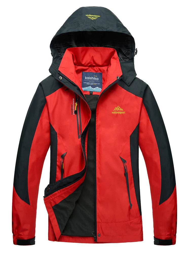 Women's Waterproof Hooded Outdoor Jacket — Beige