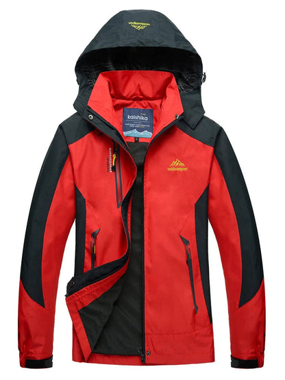 Women's Waterproof Hooded Outdoor Jacket — Beige