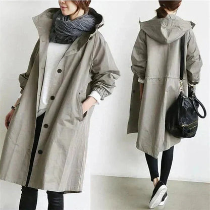 Elizabeth Women's Waterproof Hooded Raincoat