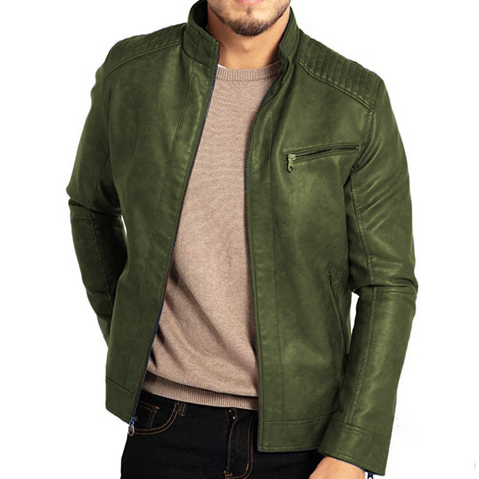 Marlon Men's Leather Jacket – Durable Vintage Design with Timeless Classic Style