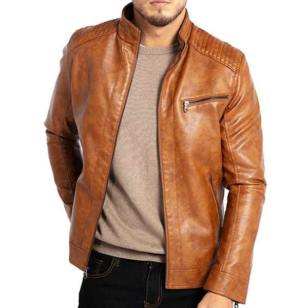 Marlon Men's Leather Jacket – Durable Vintage Design with Timeless Classic Style