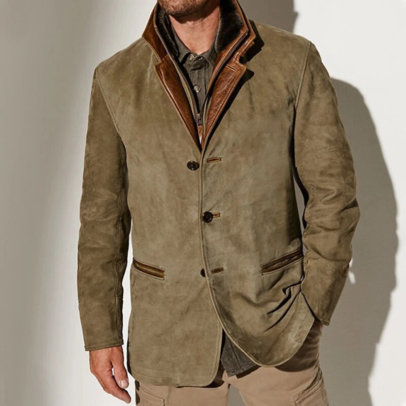 Aaron Men's Vintage Jacket – Classic Elegant Retro Style with Modern Comfort