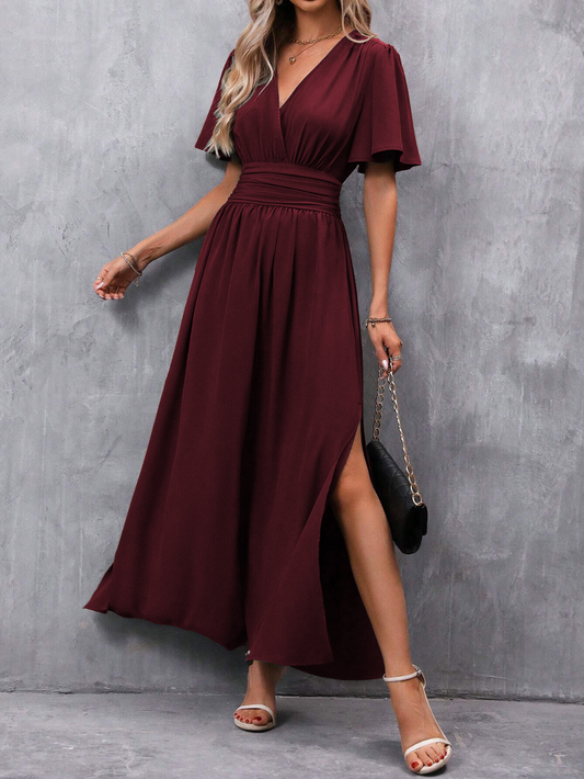 Eliza Women's Belted Flowing Maxi Dress