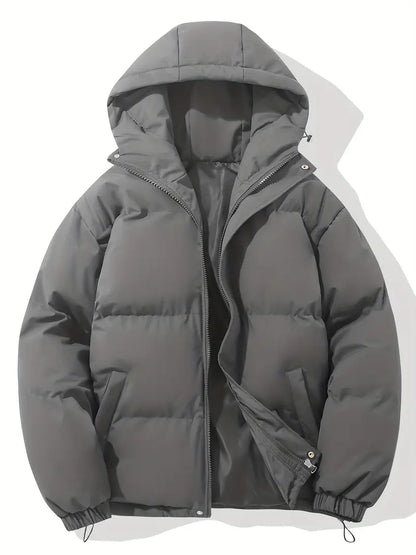 Women's Quilted Hooded Winter Coat — Purple