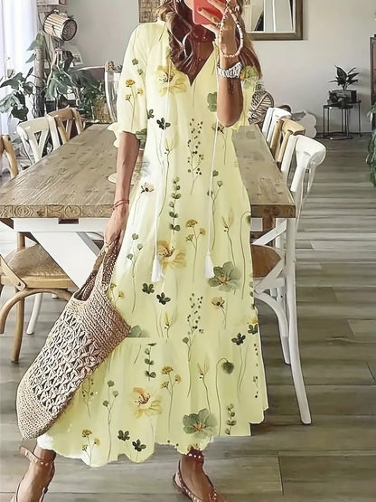 Charm Women's Bohemian V-Neck Summer Dress